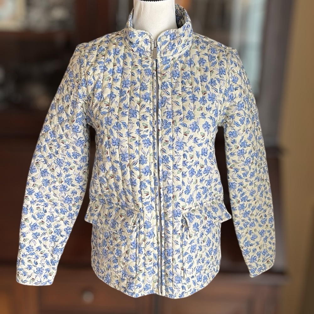 Bagatelle Viola Tossed Floral Quilted Jacket S